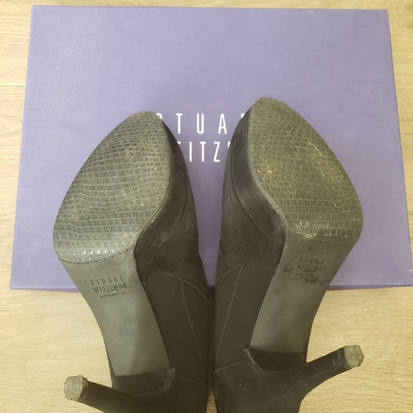 Stuart Weitzman Hold Me Booties in Black - Picture 5 of 7